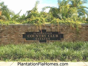 Country Club Estates in Plantation Florida